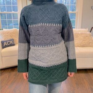 Vintage Liz Claiborne Cable Knit Wool Sweater